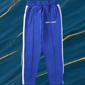 Palm Angels Men's Navy Blue Sweatpants